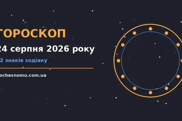 Гороскоп на 24 серпня 2026 року: на що звернути увагу для впевненого початку дня